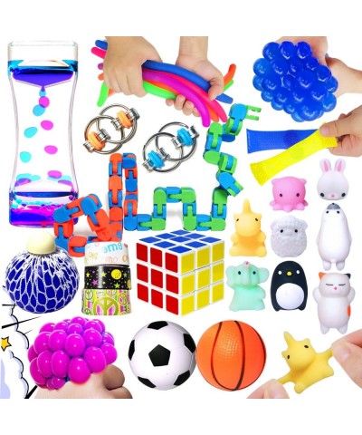 Bundle Sensory Fidget Toys Set [ 36 PCS ] Stress Relief and Anti-Anxiety Fidget Toy Pack for Kids and Adults Liquid Motion Ti...