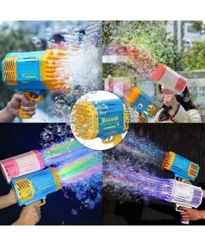 69 Hole Bazooka Bubble Gun Blaster with Colorful Lights Battery Charger Automatic Bubble Maker Machine for Wedding Party Favo...