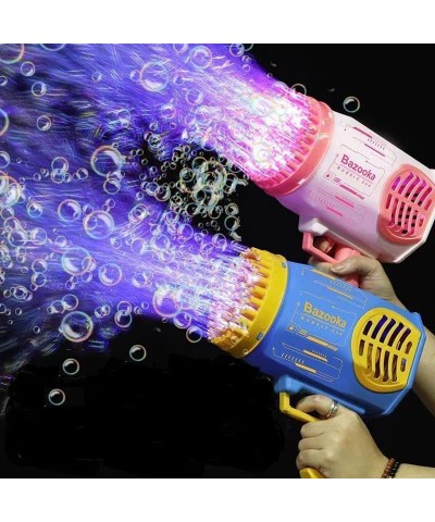 69 Hole Bazooka Bubble Gun Blaster with Colorful Lights Battery Charger Automatic Bubble Maker Machine for Wedding Party Favo...