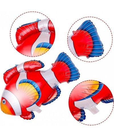 10 Pieces Ocean Animals Foil Balloons Large Ocean Animals Balloons Cartoon Fish Balloons Foil Balloons for Boys and Girls Bir...