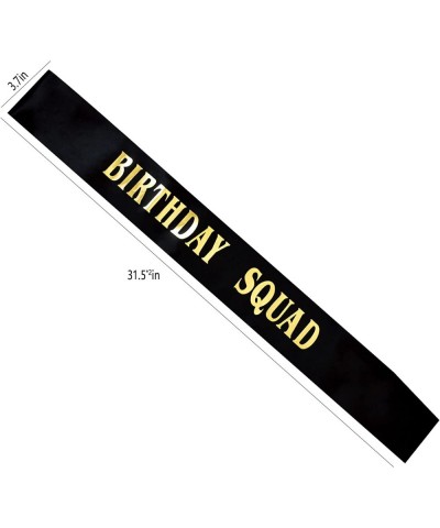 Birthday King and Birthday Squad Sashes Kit 10 PCS White and Black Fun Birthday Sashes for Men Funny Birthday Gifts Favors Pa...