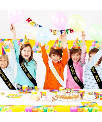 Birthday King and Birthday Squad Sashes Kit 10 PCS White and Black Fun Birthday Sashes for Men Funny Birthday Gifts Favors Pa...