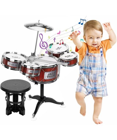 Toddler Musical Drum Toy Set - Jazz Roak Drum Kit Musical Instruments Toy Christmas Party Birthday Gift for Beginners Boys Gi...