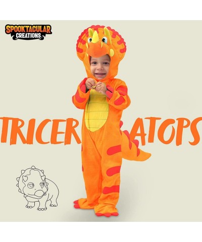 Orange Child Dinosaur Triceratops Costume for Kids Toddler Halloween Trick or Treating -S $50.18 Kids' Costumes