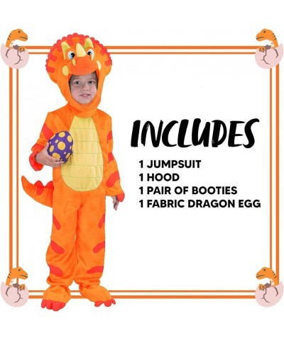 Orange Child Dinosaur Triceratops Costume for Kids Toddler Halloween Trick or Treating -S $50.18 Kids' Costumes