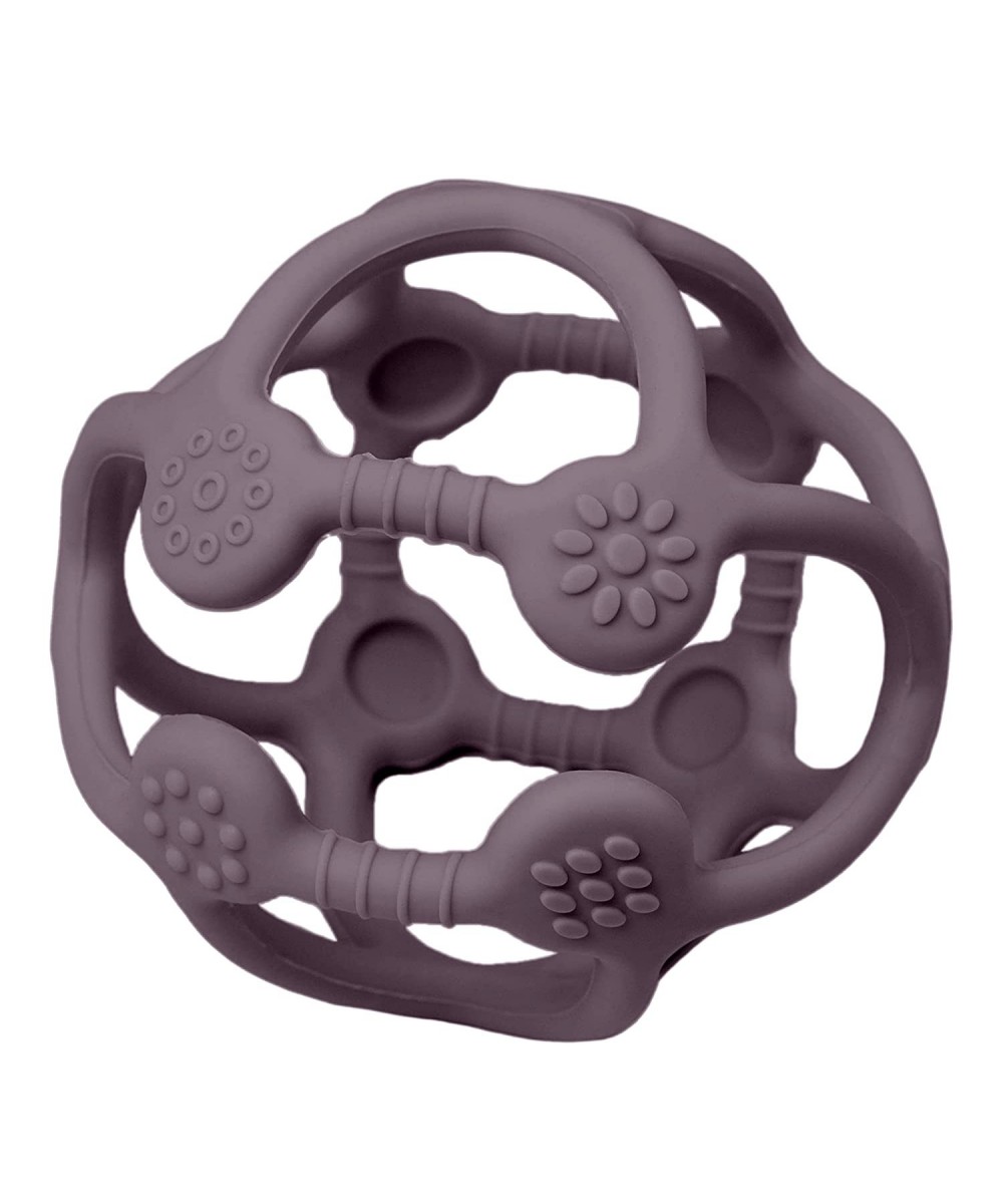 Sleeping Baby Teether - Multi Textured Non-Toxic Silicone - BPA-Free - Dark Purple Ball $16.35 Baby Teether Toys