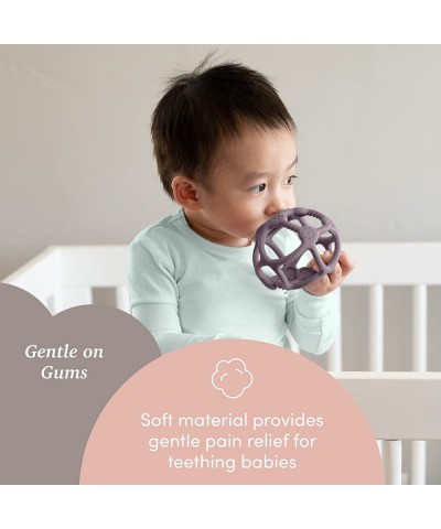 Sleeping Baby Teether - Multi Textured Non-Toxic Silicone - BPA-Free - Dark Purple Ball $16.35 Baby Teether Toys