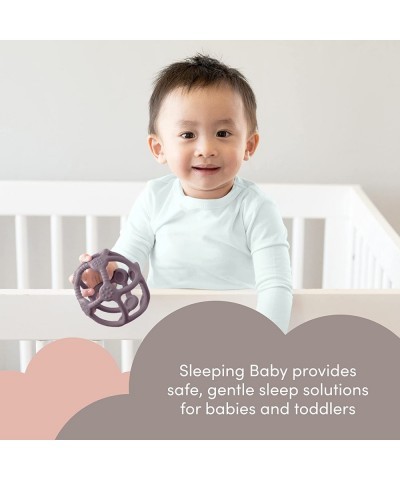 Sleeping Baby Teether - Multi Textured Non-Toxic Silicone - BPA-Free - Dark Purple Ball $16.35 Baby Teether Toys