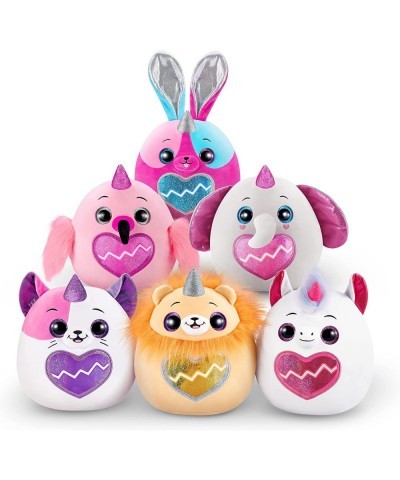 Eggzania Surprise Mania Series 1 (Unicorn) by ZURU Collectible Plush Stuffed Animal Surprise Eggs 5 Mini Eggs Stickers DIY Je...