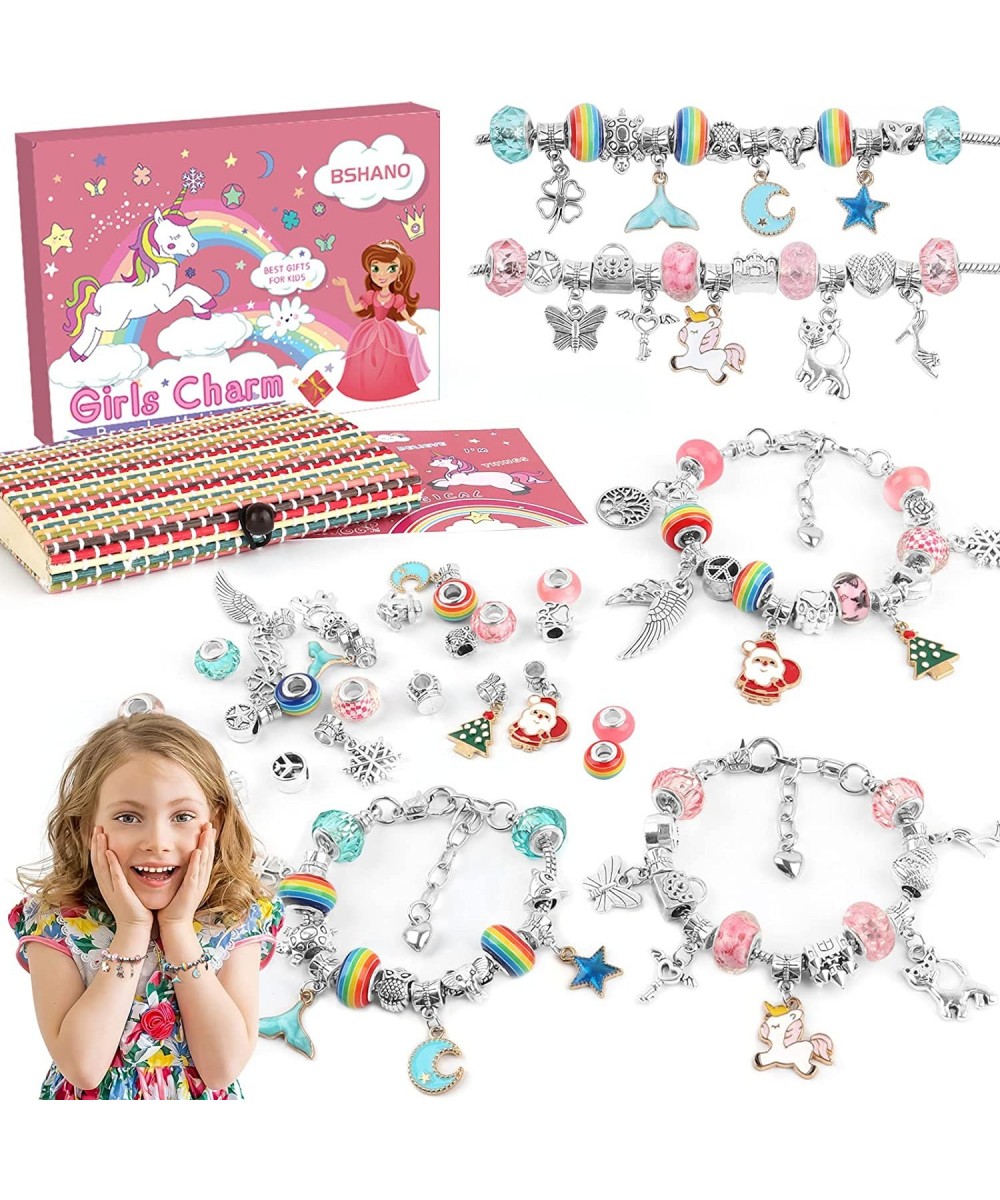 Unicorn Gifts for Girls Jewelry Making Kit - Kids Toys Arts Crafts for Kids Age 6 7 8 9 10+ Year Old Charm Bracelet Making Su...