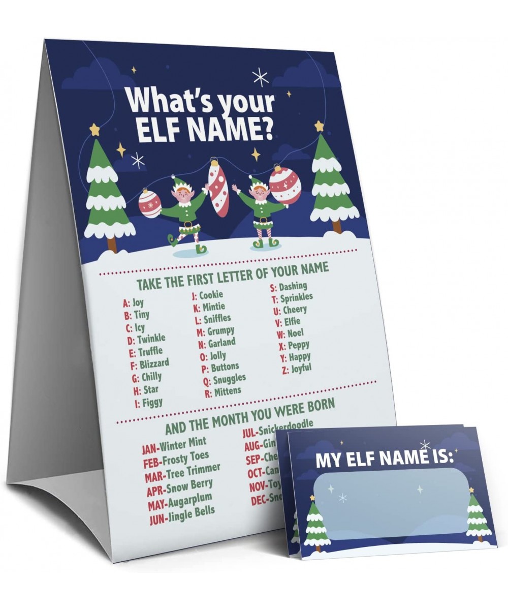 Christmas Games Sign - What's Your Elf Name Game Christmas games for families Christmas Party Games Holiday games（25C） $28.22...