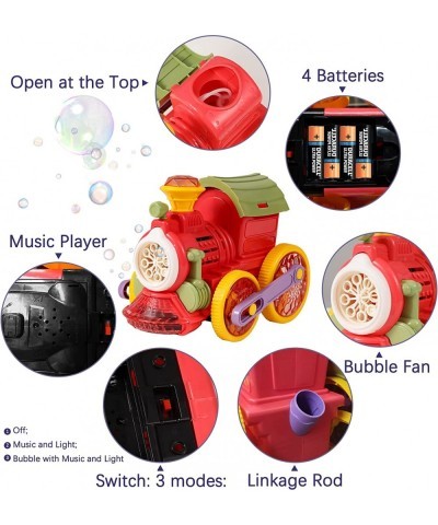 Bubble Lawn Mower Bubble Train Toys Bubble Machine Fun Bubbles Blowing with Colorful Lights Music Outdoor Car Push Toys Chris...