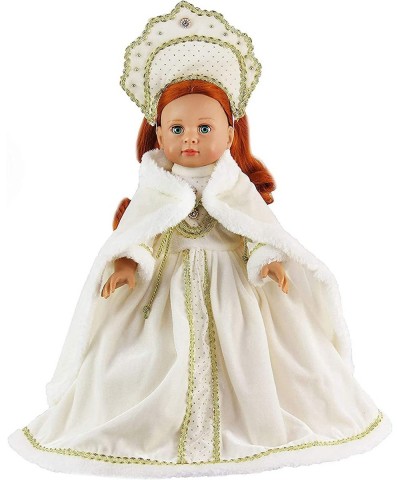 White Traditional Russian Gown Made for 18 inch Dolls $29.85 Doll Accessories