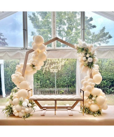 Ivory White Balloons 84 pcs Cream White Balloons Garland Arch Kit 5 inch +12 inch +18 inch Nude Balloons Happy Birthday Ballo...