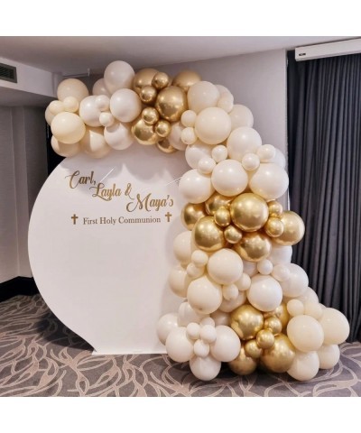 Ivory White Balloons 84 pcs Cream White Balloons Garland Arch Kit 5 inch +12 inch +18 inch Nude Balloons Happy Birthday Ballo...