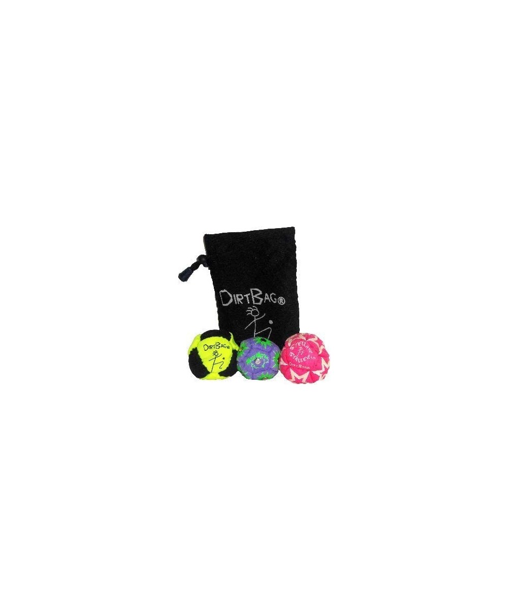 All Star Footbag Hacky Sack 3 Pack with Pouch 100% Handmade Premium Quality Bright Vivid Colors Signature Carry Bag $46.29 To...