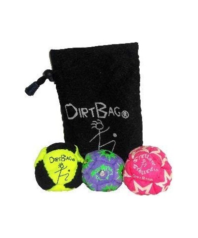 All Star Footbag Hacky Sack 3 Pack with Pouch 100% Handmade Premium Quality Bright Vivid Colors Signature Carry Bag $46.29 To...