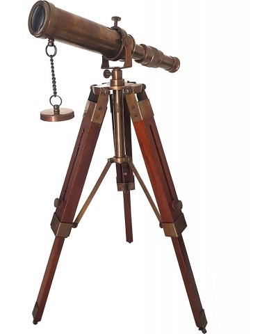 Antique Telescope with Tripod Vintage Brass décor Table Top Wooden Nautical Maritime Home Office $83.86 Children's Optics