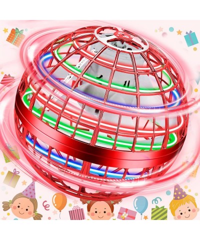 Flying Orb Hover Ball Toy Manual Flying Ball Drone Toy Flying Ball with 360° Rotating LED Lights Indoor Outdoor Boomerang Fly...