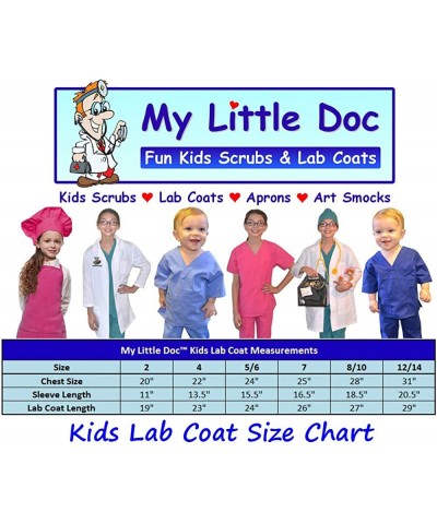 Custom Kids Veterinarian Lab Coat Cat Dog Embroidery Design $24.97 Kids' Costumes