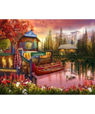 Springbok's 1000 Piece Jigsaw Puzzle Lake Serenity - Made in USA $35.21 Jigsaw Puzzles