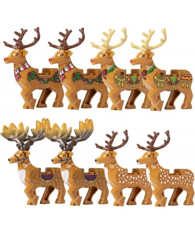 Christmas Reindeer Figures Animals Building Blocks Model Brick Set Accessories Decorations Christmas Tree Ornaments Toys Comp...