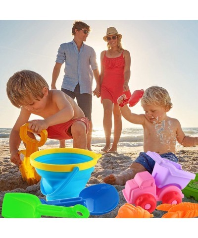 Beach Toys Set Foldable Beach Bucket Collapsible Seach Toys with Truck Sand Molds Beach Pails for Toddlers Indoor Outdoor $29...