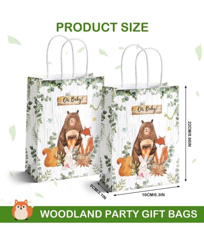 16 Pieces Woodland Baby Shower Party Bags Bear Themed Decorations Woodland Gift Bags Woodland Animals Goodie Bags Candy Treat...