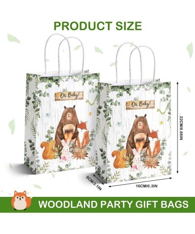 16 Pieces Woodland Baby Shower Party Bags Bear Themed Decorations Woodland Gift Bags Woodland Animals Goodie Bags Candy Treat...