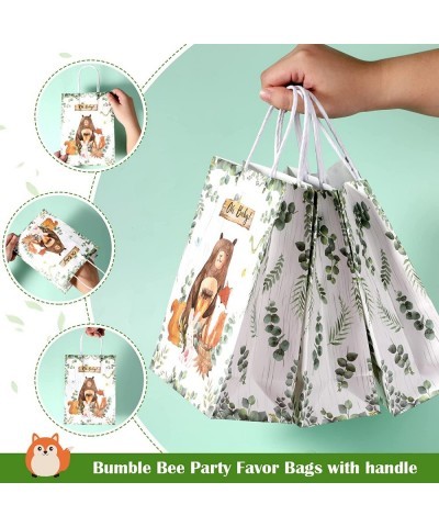 16 Pieces Woodland Baby Shower Party Bags Bear Themed Decorations Woodland Gift Bags Woodland Animals Goodie Bags Candy Treat...