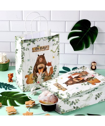 16 Pieces Woodland Baby Shower Party Bags Bear Themed Decorations Woodland Gift Bags Woodland Animals Goodie Bags Candy Treat...