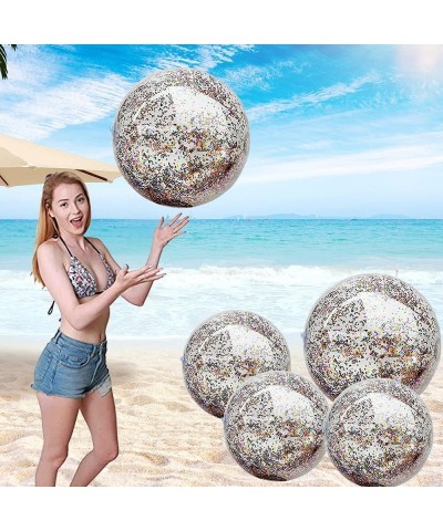 Beach Ball Jumbo Pool Games Ball Giant Glitter Inflatable Clear Beach Ball Water Play Toys Balls Beach Party Decorations Summ...