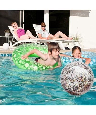 Beach Ball Jumbo Pool Games Ball Giant Glitter Inflatable Clear Beach Ball Water Play Toys Balls Beach Party Decorations Summ...