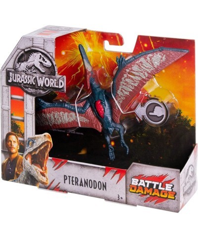 Jurassic World Battle Damage Pteranodon Figure [Colors May Vary] $82.52 Kids' Play Dinosaur & Prehistoric Creature Figures