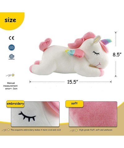 Soft White Unicorn Plush Toy Kids Appease Sleeping Pillow Stuffed Animal Doll 15 Inches $25.69 Kids' Plush Toy Pillows