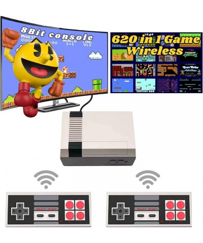 Retro Game Console with 620 Video Games Classic Mini Game System with Wireless Controller AV Output Plug and Play Retro Toys ...