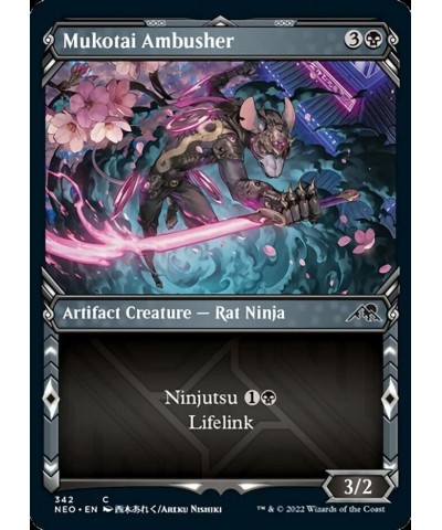 Magic: the Gathering - Mukotai Ambusher (342) - Showcase - Kamigawa: Neon Dynasty $11.91 Card Games