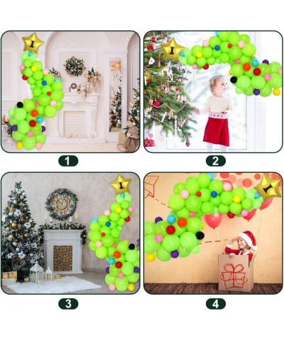 Christmas Balloons Tree Lime Green Balloon Garland Arch Kit Fruit Light Green Latex Balloons Star Foil Balloons for Birthday ...