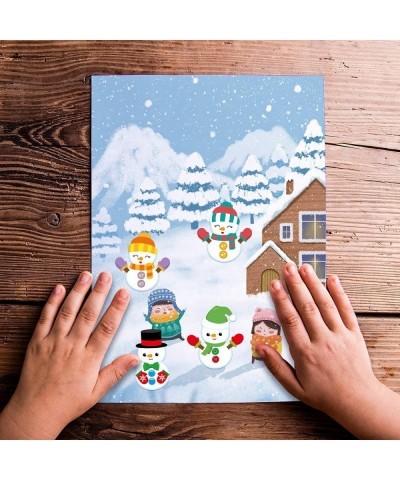 Snowman Stickers Scene Roll Perforation Line Design for Kids Christmas Party Favor Holiday Craft Kit 200Pcs $22.81 Kids' Draw...