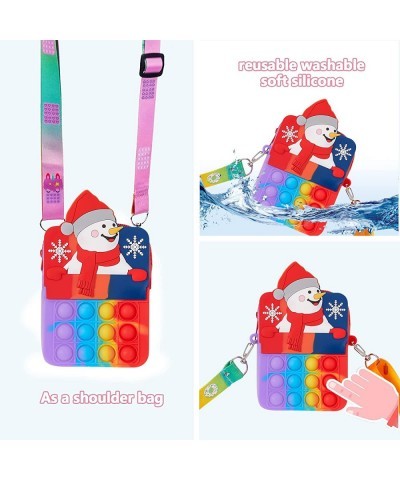 Christmas Pop Purse for Girl and Women Pop Bag with Christmas Tree Pop Toy Shoulder Bag Fidget Toys Pop Fidget Backpack Toy f...