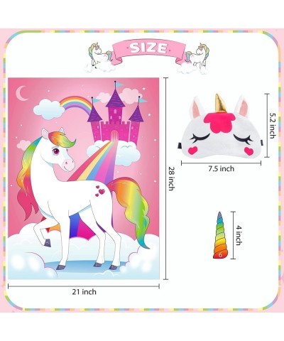 JOYIN 24 Pieces Pin The Unicorn Horn and Make a Face Sticker Mix and Match Favors Party Games Unicorn Themed Party Games Art ...