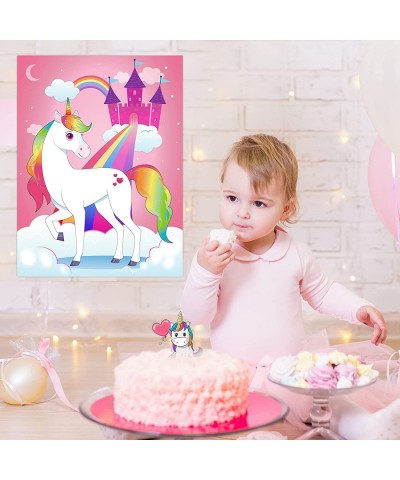 JOYIN 24 Pieces Pin The Unicorn Horn and Make a Face Sticker Mix and Match Favors Party Games Unicorn Themed Party Games Art ...