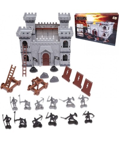 Army Men Knight Toys Military Toys DIY Medieval Miniature Toy Castle Castle Toy for Boys Army Men Set Contains Assemble Castl...