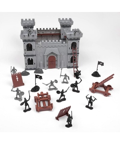 Army Men Knight Toys Military Toys DIY Medieval Miniature Toy Castle Castle Toy for Boys Army Men Set Contains Assemble Castl...