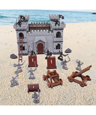 Army Men Knight Toys Military Toys DIY Medieval Miniature Toy Castle Castle Toy for Boys Army Men Set Contains Assemble Castl...