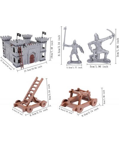 Army Men Knight Toys Military Toys DIY Medieval Miniature Toy Castle Castle Toy for Boys Army Men Set Contains Assemble Castl...