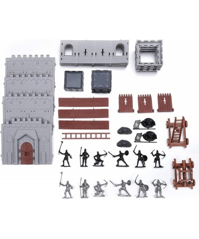 Army Men Knight Toys Military Toys DIY Medieval Miniature Toy Castle Castle Toy for Boys Army Men Set Contains Assemble Castl...