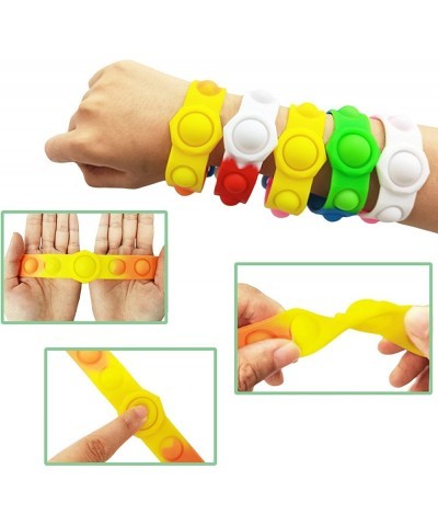 Pop Wristband Fidget Toys 5 Pack Fidget Bracelet Autism Sensory Toys Push Bubble Silicone Bracelet Toy for Kids and Adults An...